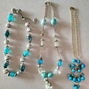 Necklace Lot - Blue and Light Blue